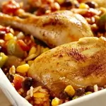 Rice, Beans And Chicken